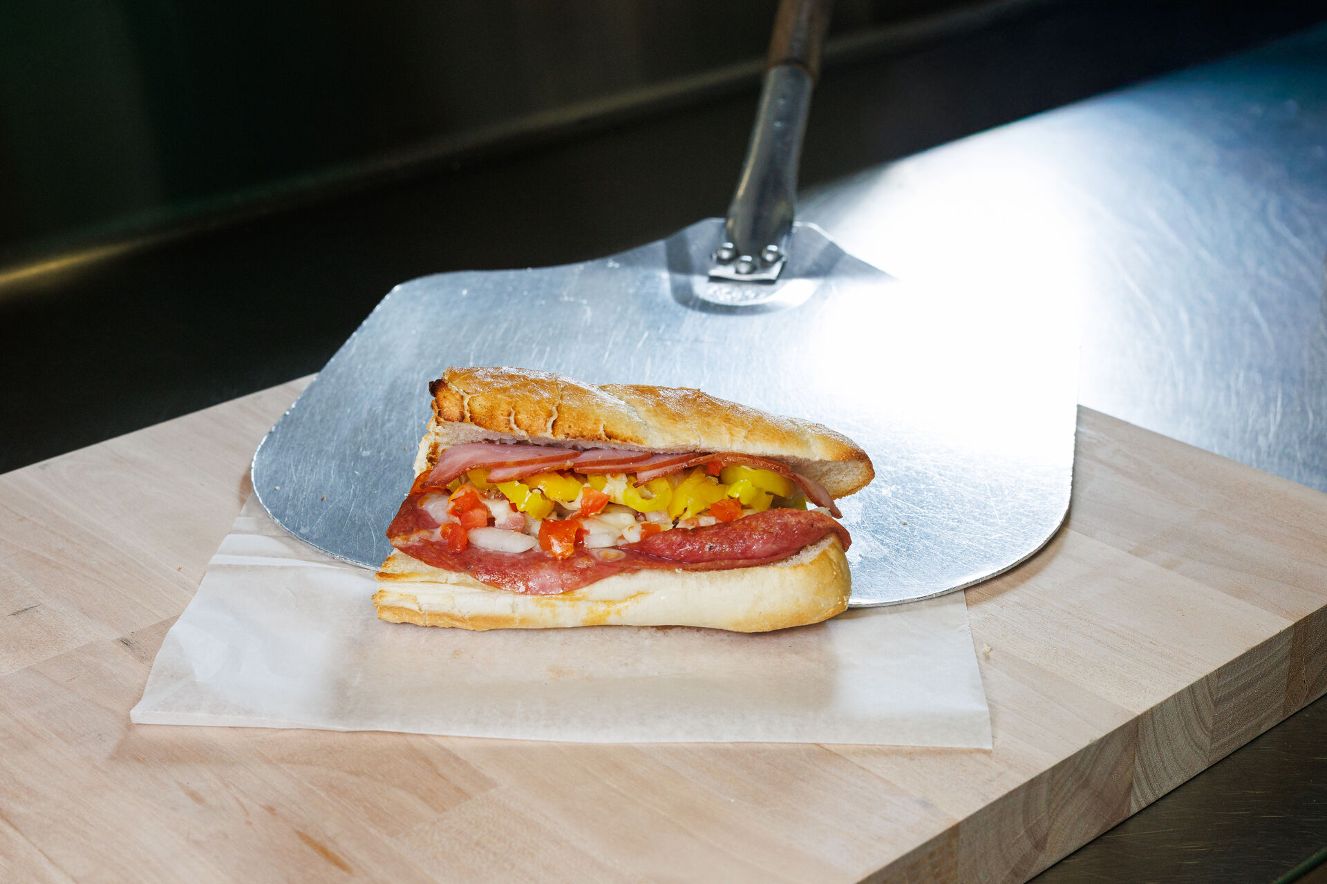 Italian Sub fresh from the oven