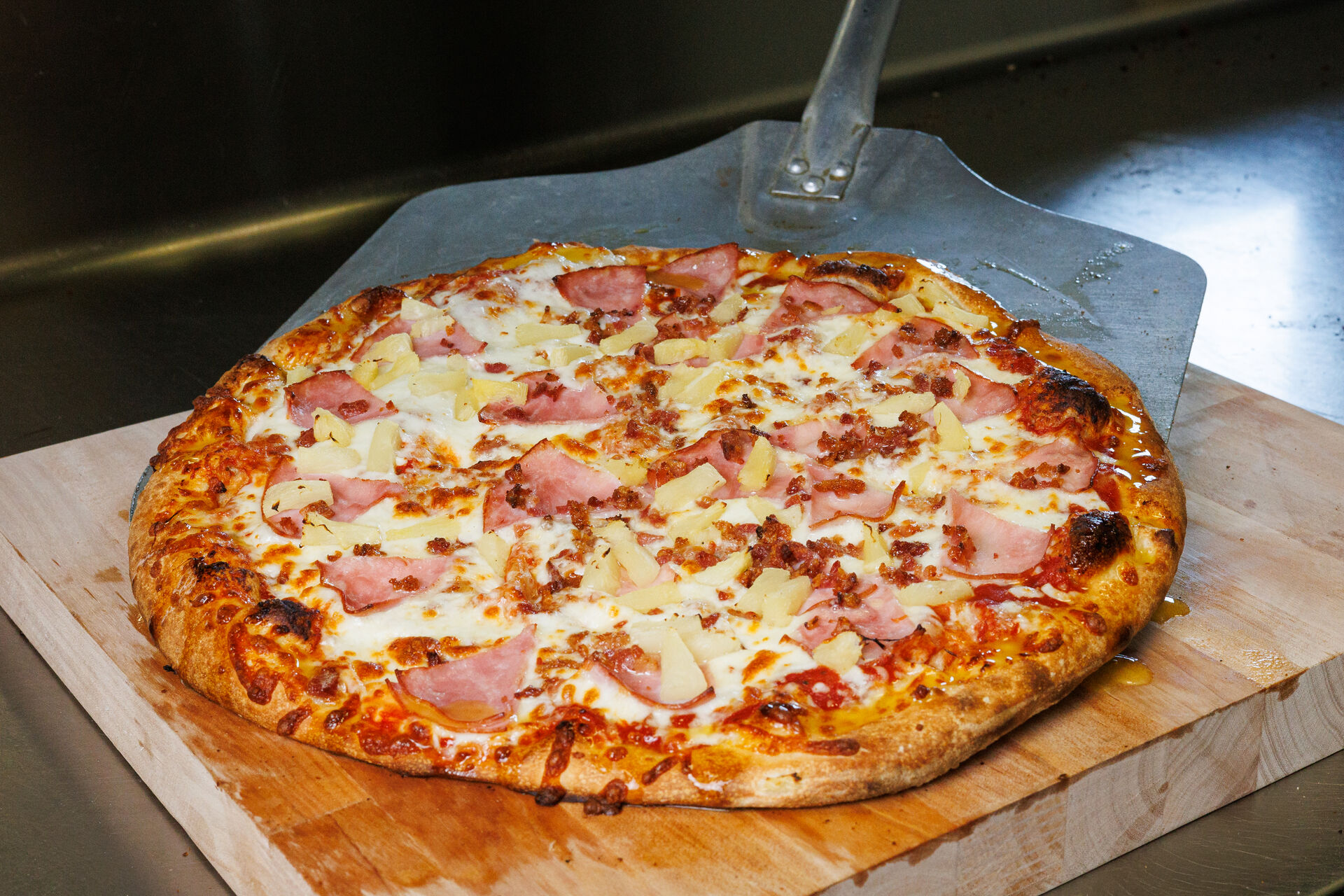 Hawaiian Pizza fresh from the oven
